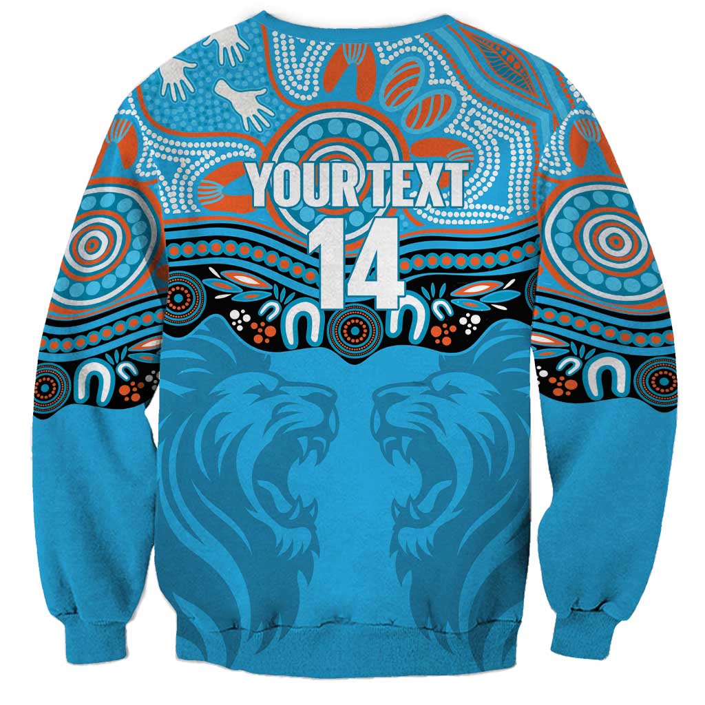 Northern Pride Rugby Custom Sweatshirt Roaring Lion Aboriginal Art - Aussie Hoodie