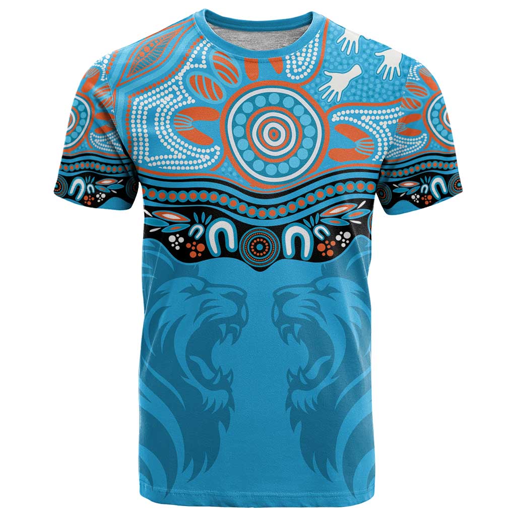 Northern Pride Rugby Custom T Shirt Roaring Lion Aboriginal Art - Aussie Hoodie