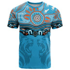 Northern Pride Rugby Custom T Shirt Roaring Lion Aboriginal Art - Aussie Hoodie