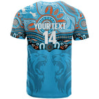 Northern Pride Rugby Custom T Shirt Roaring Lion Aboriginal Art - Aussie Hoodie