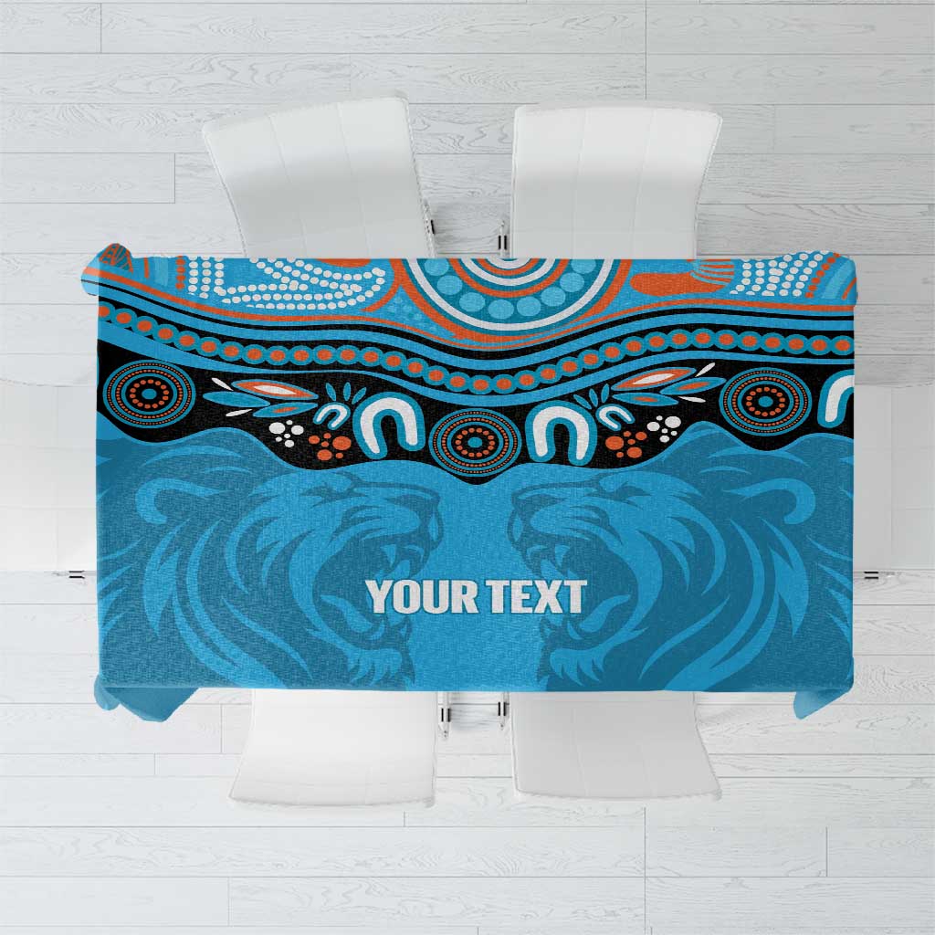 Northern Pride Rugby Custom Tablecloth Roaring Lion Aboriginal Art - Aussie Hoodie