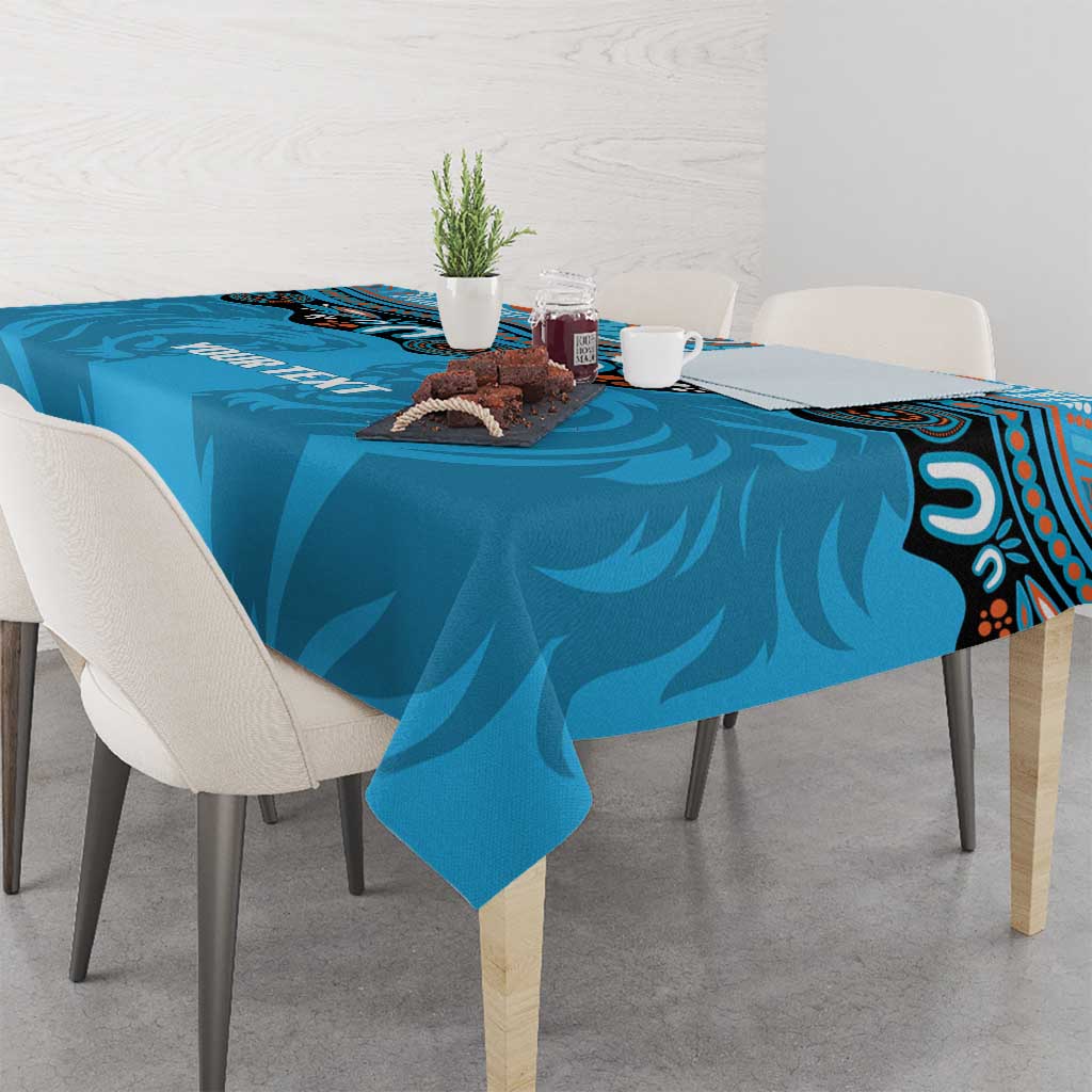 Northern Pride Rugby Custom Tablecloth Roaring Lion Aboriginal Art - Aussie Hoodie