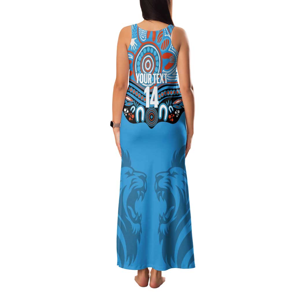 Northern Pride Rugby Custom Tank Maxi Dress Roaring Lion Aboriginal Art - Aussie Hoodie