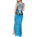 Northern Pride Rugby Custom Tank Maxi Dress Roaring Lion Aboriginal Art - Aussie Hoodie
