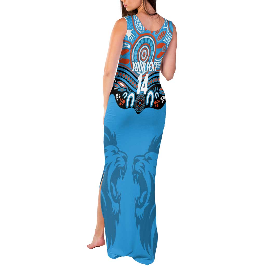 Northern Pride Rugby Custom Tank Maxi Dress Roaring Lion Aboriginal Art - Aussie Hoodie