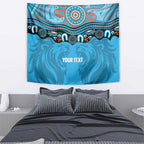 Northern Pride Rugby Custom Tapestry Roaring Lion Aboriginal Art - Aussie Hoodie