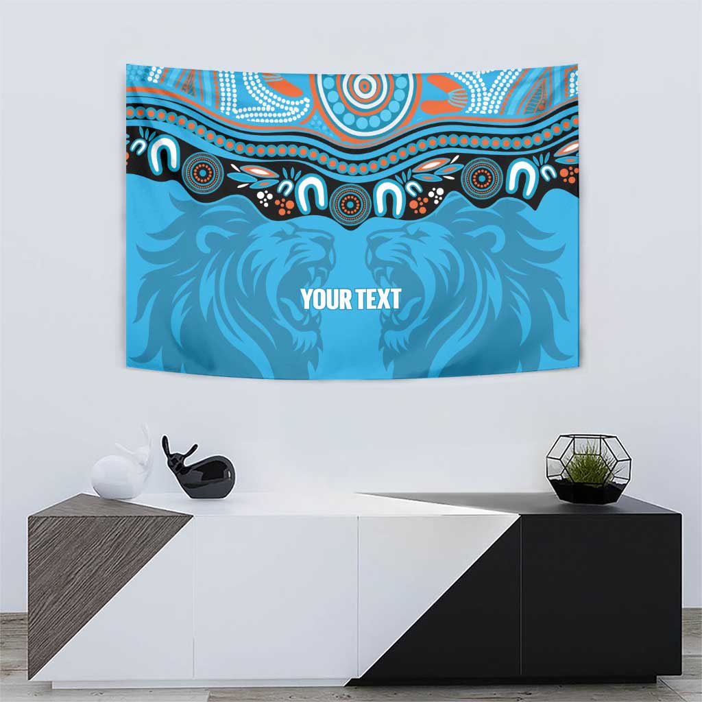 Northern Pride Rugby Custom Tapestry Roaring Lion Aboriginal Art - Aussie Hoodie