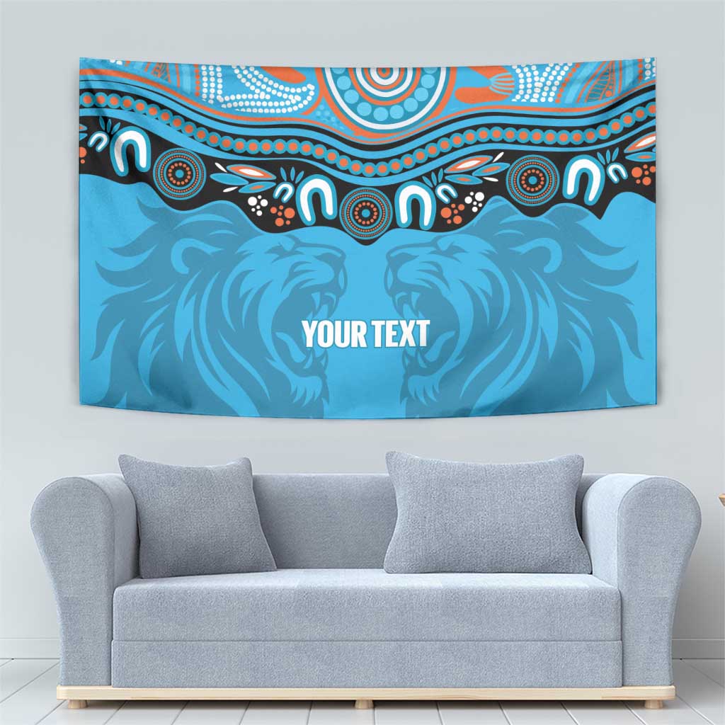 Northern Pride Rugby Custom Tapestry Roaring Lion Aboriginal Art - Aussie Hoodie