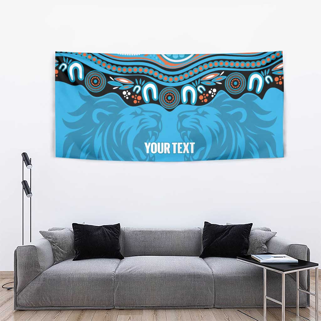 Northern Pride Rugby Custom Tapestry Roaring Lion Aboriginal Art - Aussie Hoodie