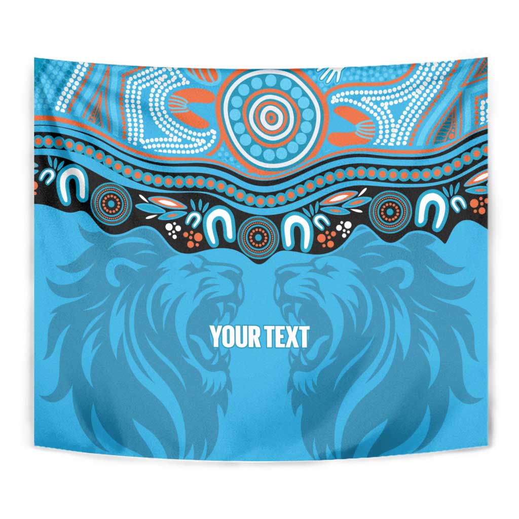 Northern Pride Rugby Custom Tapestry Roaring Lion Aboriginal Art - Aussie Hoodie
