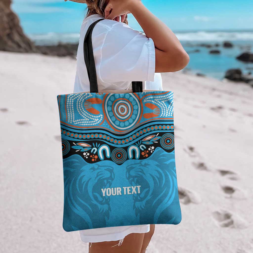 Northern Pride Rugby Custom Tote Bag Roaring Lion Aboriginal Art - Aussie Hoodie
