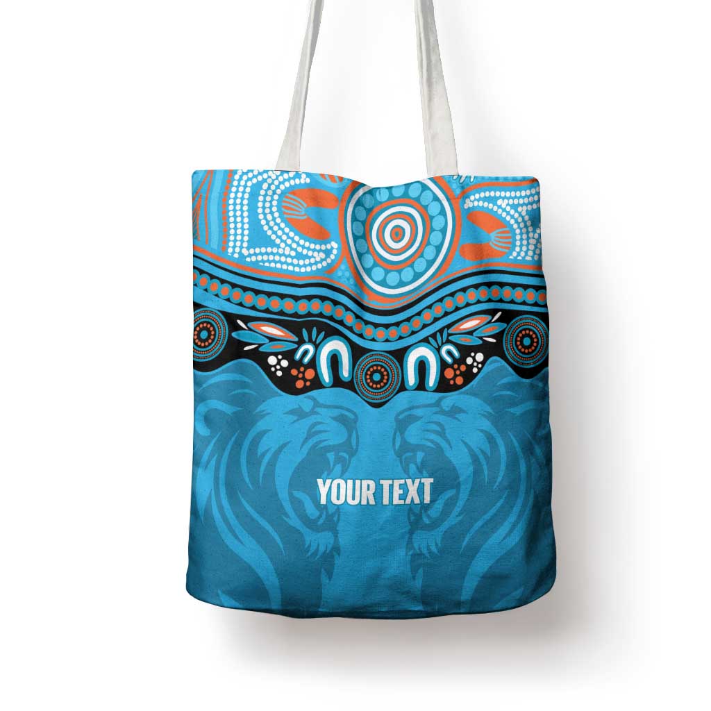 Northern Pride Rugby Custom Tote Bag Roaring Lion Aboriginal Art - Aussie Hoodie