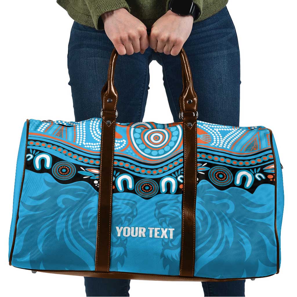 Northern Pride Rugby Custom Travel Bag Roaring Lion Aboriginal Art - Aussie Hoodie