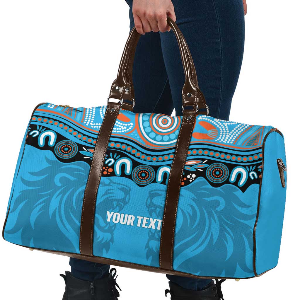 Northern Pride Rugby Custom Travel Bag Roaring Lion Aboriginal Art - Aussie Hoodie