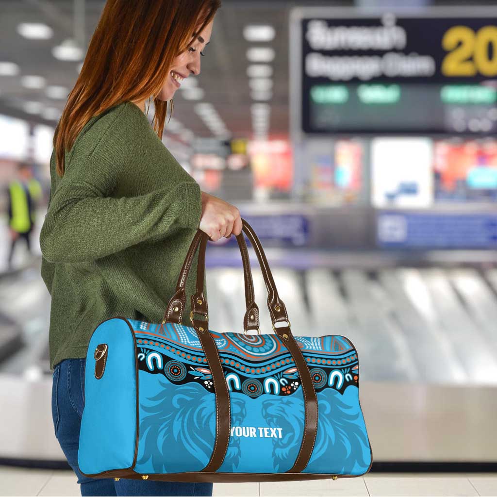 Northern Pride Rugby Custom Travel Bag Roaring Lion Aboriginal Art - Aussie Hoodie