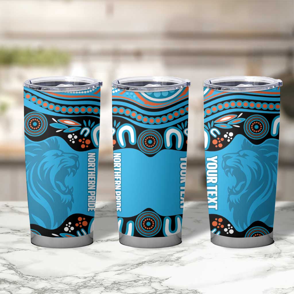 Northern Pride Rugby Custom Tumbler Cup Roaring Lion Aboriginal Art - Aussie Hoodie