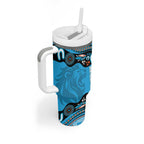 Northern Pride Rugby Custom Tumbler With Handle Roaring Lion Aboriginal Art - Aussie Hoodie