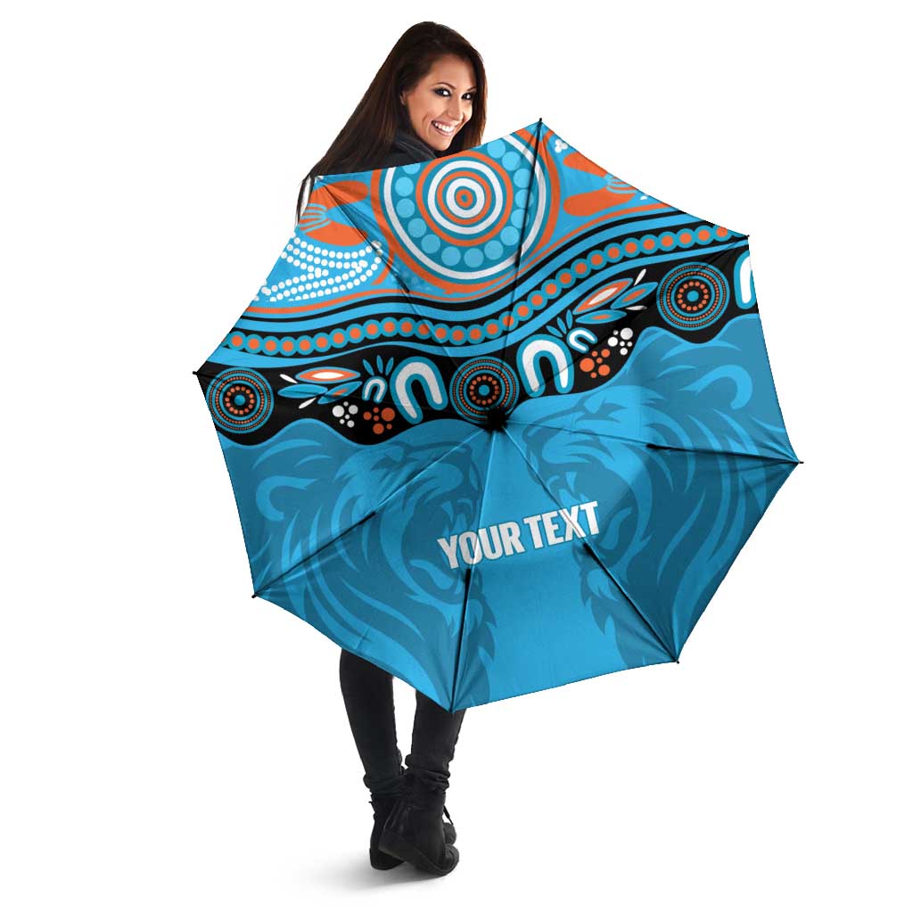 Northern Pride Rugby Custom Umbrella Roaring Lion Aboriginal Art - Aussie Hoodie