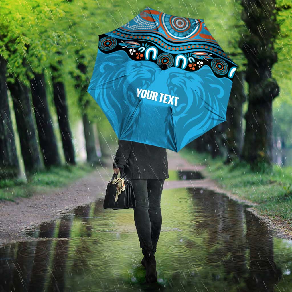 Northern Pride Rugby Custom Umbrella Roaring Lion Aboriginal Art - Aussie Hoodie
