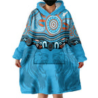 Northern Pride Rugby Custom Wearable Blanket Hoodie Roaring Lion Aboriginal Art - Aussie Hoodie