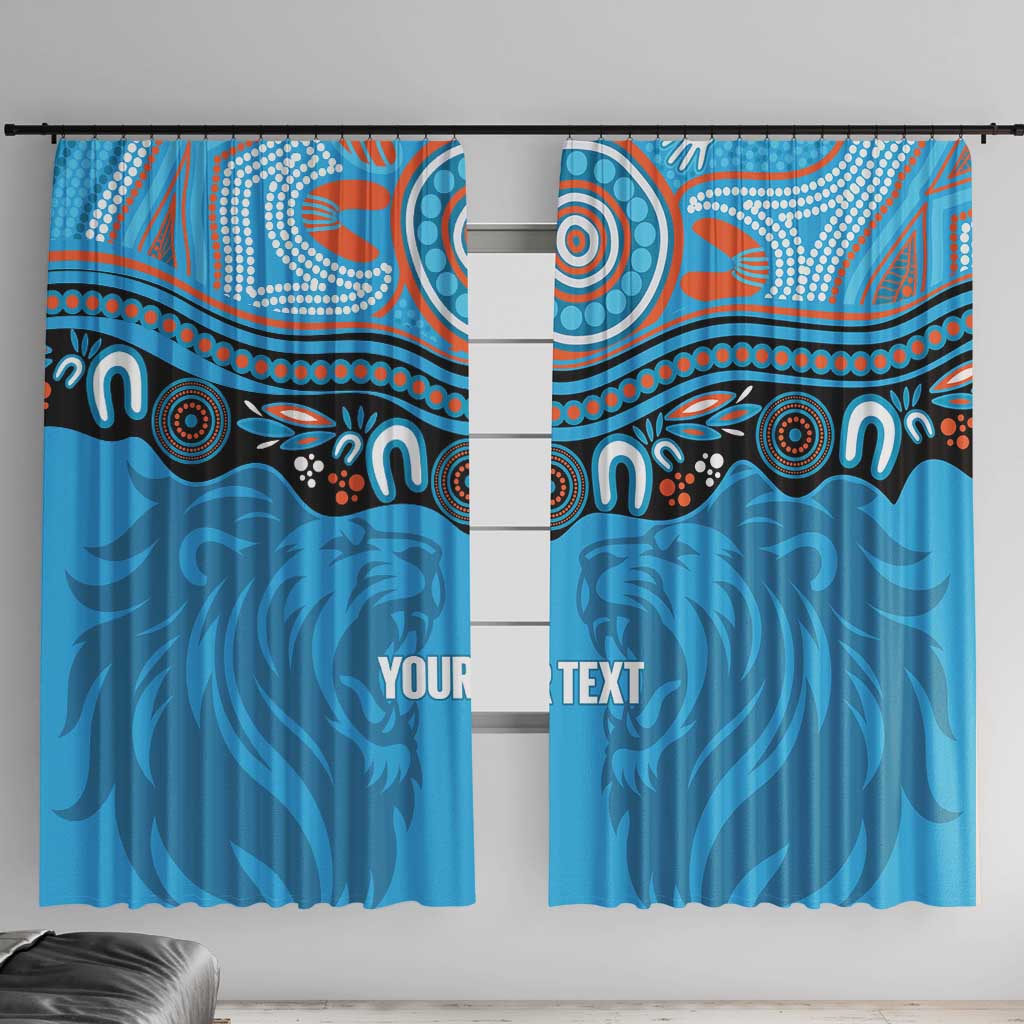 Northern Pride Rugby Custom Window Curtain Roaring Lion Aboriginal Art - Aussie Hoodie