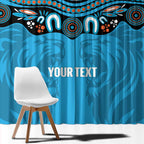 Northern Pride Rugby Custom Window Curtain Roaring Lion Aboriginal Art - Aussie Hoodie