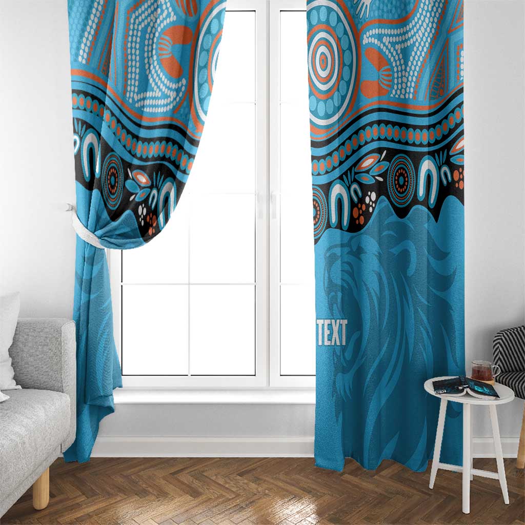 Northern Pride Rugby Custom Window Curtain Roaring Lion Aboriginal Art - Aussie Hoodie