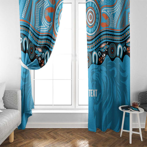 Northern Pride Rugby Custom Window Curtain Roaring Lion Aboriginal Art - Aussie Hoodie