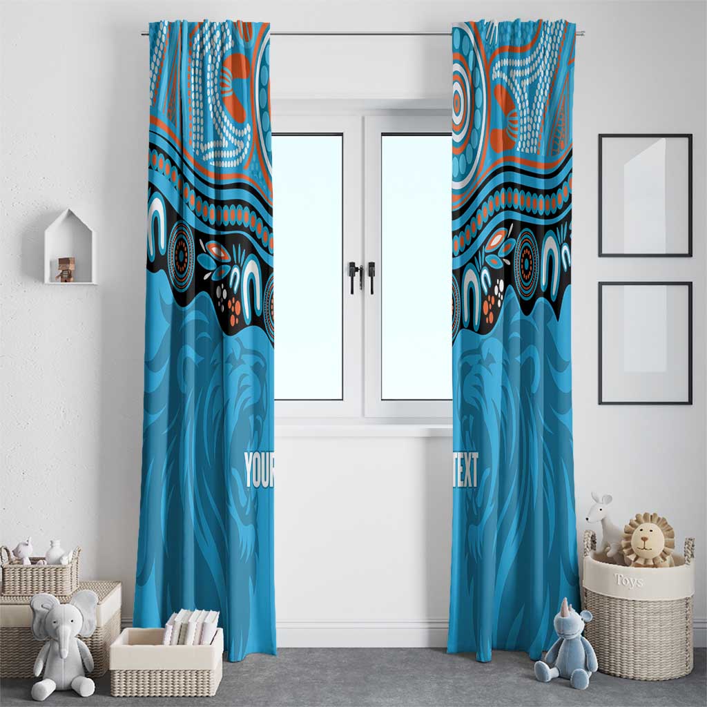 Northern Pride Rugby Custom Window Curtain Roaring Lion Aboriginal Art - Aussie Hoodie