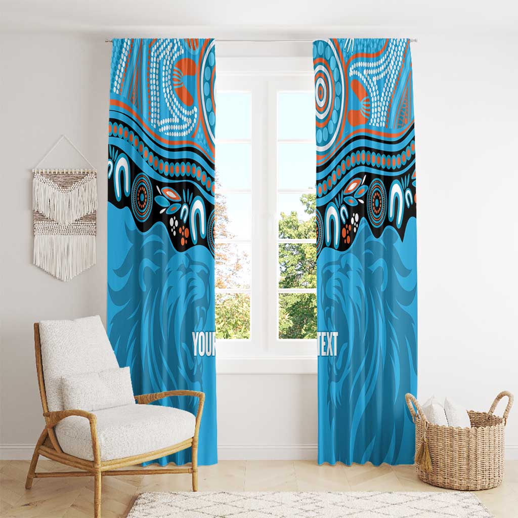 Northern Pride Rugby Custom Window Curtain Roaring Lion Aboriginal Art - Aussie Hoodie