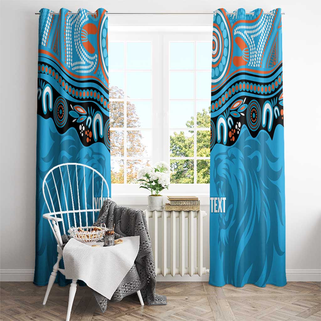 Northern Pride Rugby Custom Window Curtain Roaring Lion Aboriginal Art - Aussie Hoodie