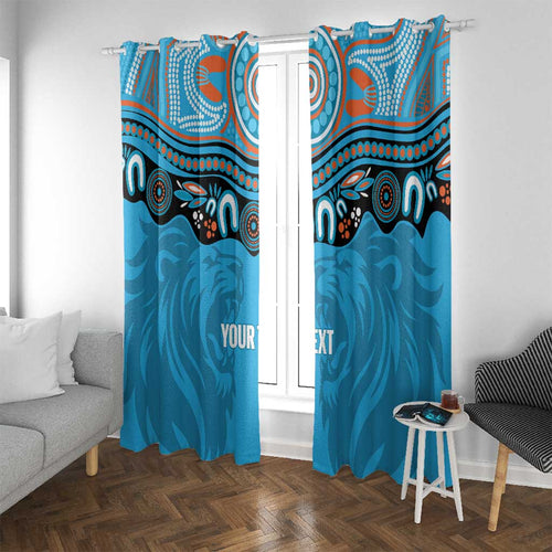 Northern Pride Rugby Custom Window Curtain Roaring Lion Aboriginal Art - Aussie Hoodie