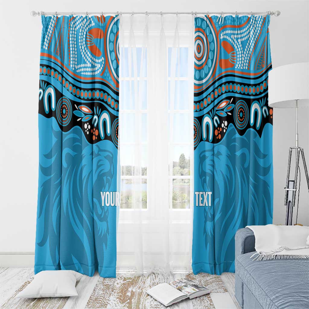 Northern Pride Rugby Custom Window Curtain Roaring Lion Aboriginal Art - Aussie Hoodie