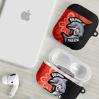 Redcliffe Rugby Custom AirPods Case Go Dolphins Aboriginal Art - Aussie Hoodie