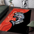 Redcliffe Rugby Custom Area Rug Go Dolphins Aboriginal Art - Aussie Hoodie