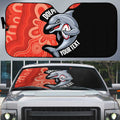 Redcliffe Rugby Custom Auto Sun Shade Go Dolphins Aboriginal Art - Aussie Hoodie