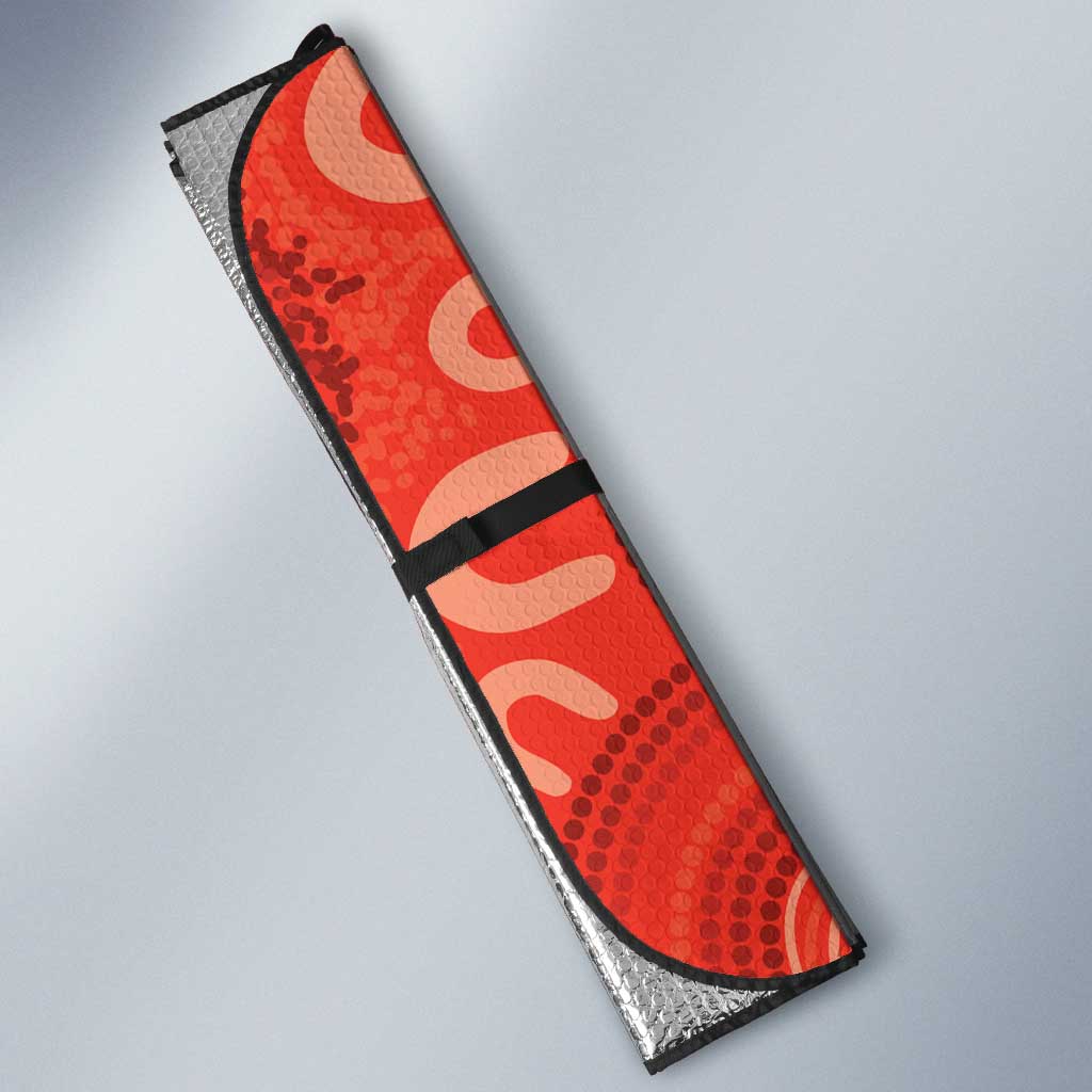 Redcliffe Rugby Custom Auto Sun Shade Go Dolphins Aboriginal Art - Aussie Hoodie