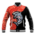 Redcliffe Rugby Custom Baseball Jacket Go Dolphins Aboriginal Art - Aussie Hoodie