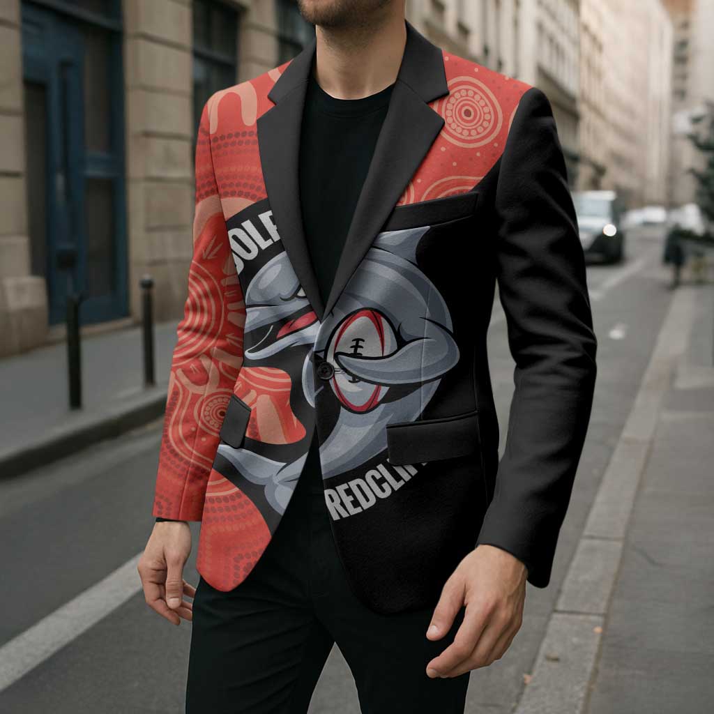 Redcliffe Rugby Custom Blazer Go Dolphins Aboriginal Art - Aussie Hoodie