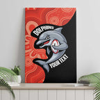 Redcliffe Rugby Custom Canvas Wall Art Go Dolphins Aboriginal Art - Aussie Hoodie