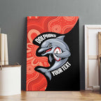 Redcliffe Rugby Custom Canvas Wall Art Go Dolphins Aboriginal Art - Aussie Hoodie