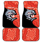 Redcliffe Rugby Custom Car Mats Go Dolphins Aboriginal Art - Aussie Hoodie