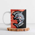 Redcliffe Rugby Custom Ceramic Mug Go Dolphins Aboriginal Art - Aussie Hoodie