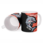 Redcliffe Rugby Custom Ceramic Mug Go Dolphins Aboriginal Art - Aussie Hoodie