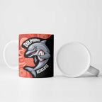 Redcliffe Rugby Custom Ceramic Mug Go Dolphins Aboriginal Art - Aussie Hoodie