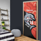 Redcliffe Rugby Custom Door Cover Go Dolphins Aboriginal Art - Aussie Hoodie