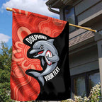Redcliffe Rugby Custom Garden Flag Go Dolphins Aboriginal Art - Aussie Hoodie