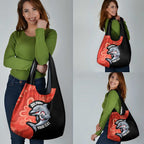 Redcliffe Rugby Custom Grocery Bag Go Dolphins Aboriginal Art - Aussie Hoodie