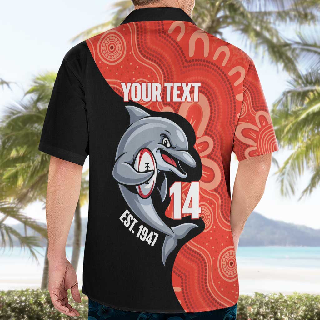 Redcliffe Rugby Custom Hawaiian Shirt Go Dolphins Aboriginal Art - Aussie Hoodie