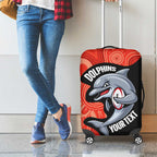 Redcliffe Rugby Custom Luggage Cover Go Dolphins Aboriginal Art - Aussie Hoodie